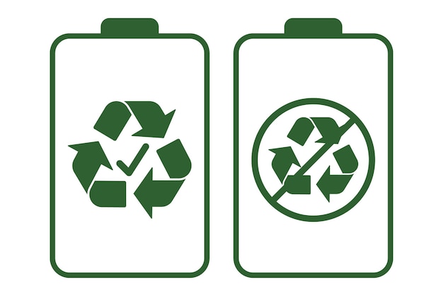 Recycleable and non recycleable batterys