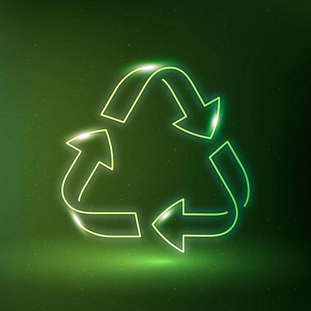 Vettore gratuito simbolo di conservazione ambientale di vettore dell'icona di riciclaggio