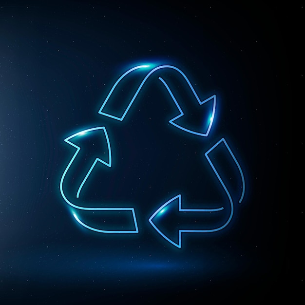 無料ベクター リサイクルアイコンベクトル環境保全シンボル