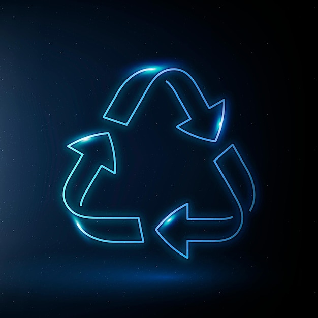 Free vector recycling icon vector environmental conservation symbol