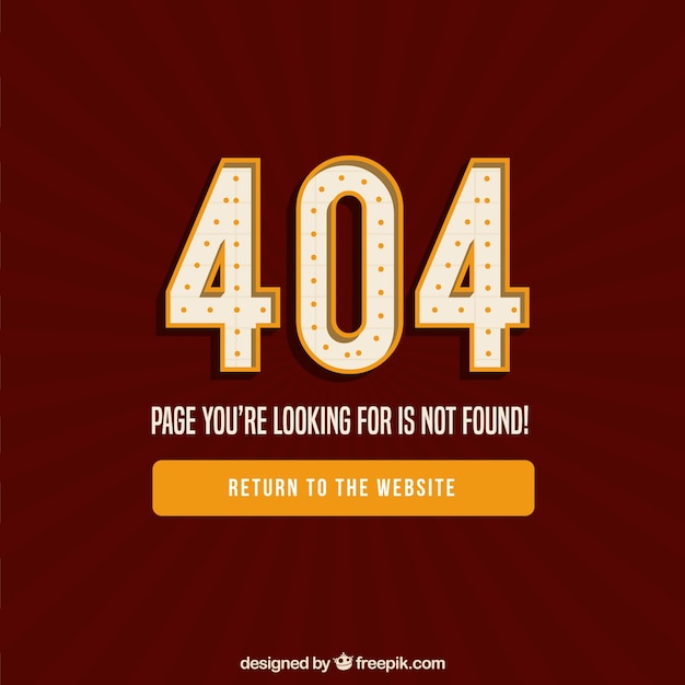 Free vector red 404 error concept