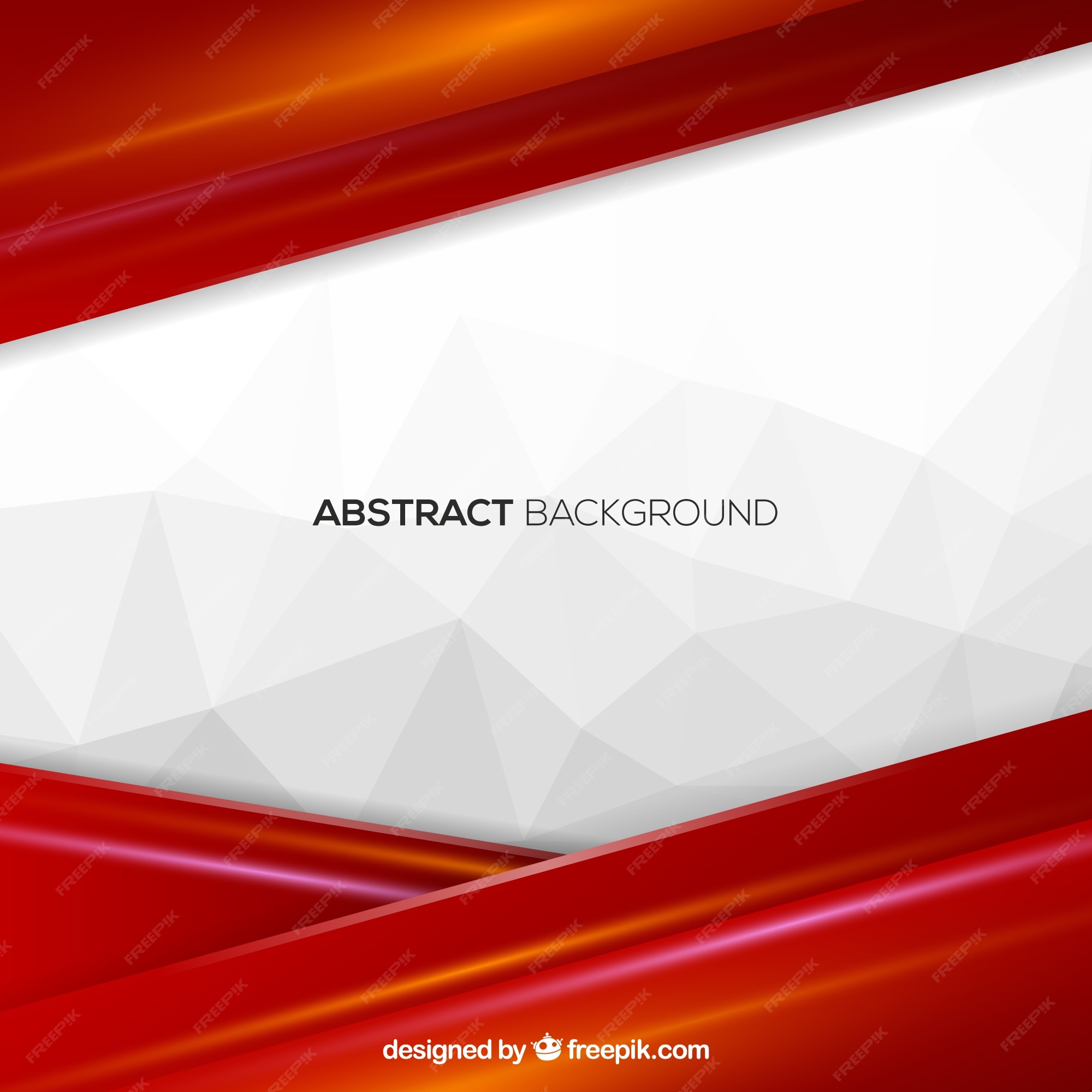 Free Vector | Red abstract background with geometric forms