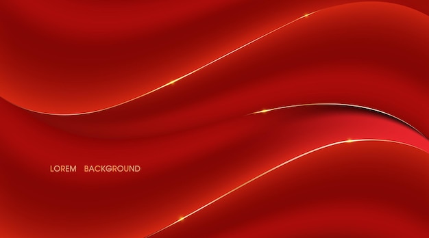 Red abstract curve and wavy illustration background