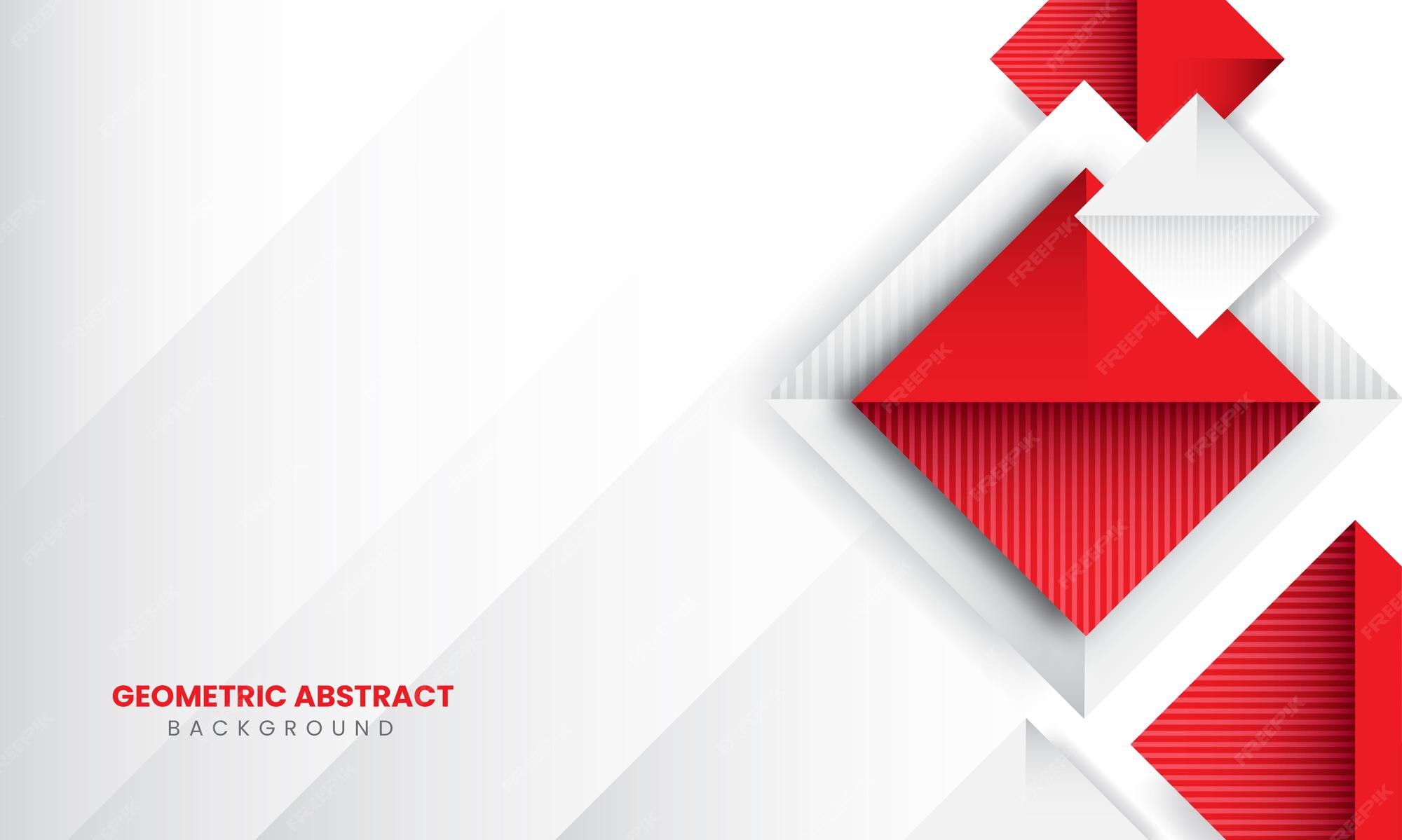 Premium Vector | Red abstract geometric background premium vector