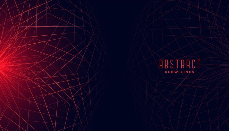 Free Vector red abstract geometric lines glowing background