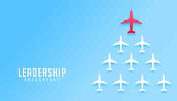 Бесплатное векторное изображение Фон вдохновения красного самолета с положительной силой лидерства
