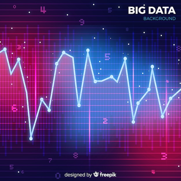無料ベクター 赤と青の抽象スタイルの大きなデータの背景