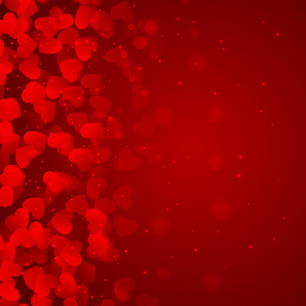 Free vector red background of hearts