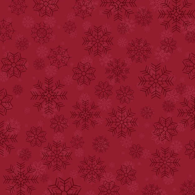 Red background of snowflakes