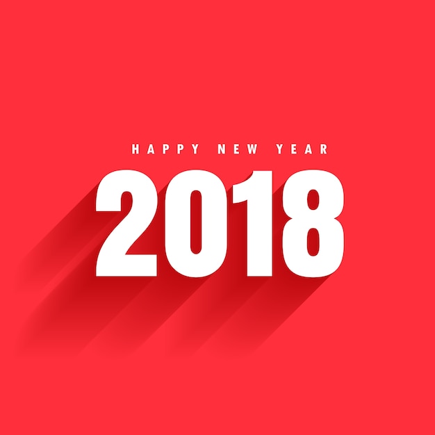 red background with 2018 text and shadow