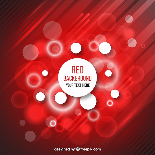 Free vector red background with circles