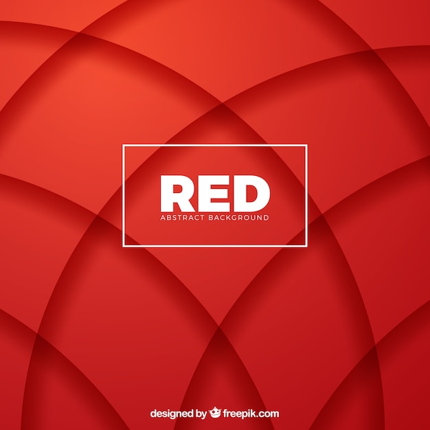 Free vector red background with different shapes