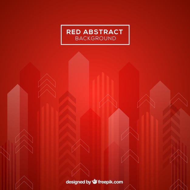 Free vector red background with geometric style