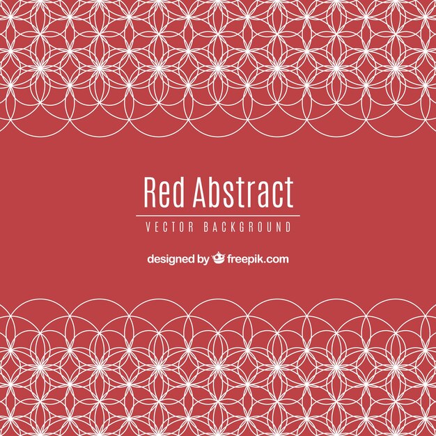 Free Vector red background with ornamental circles