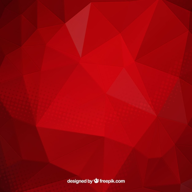 Red background with polygonal forms