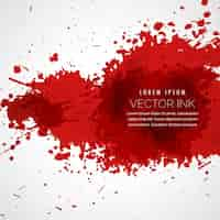 Vettore gratuito sfondo rosso con splatter