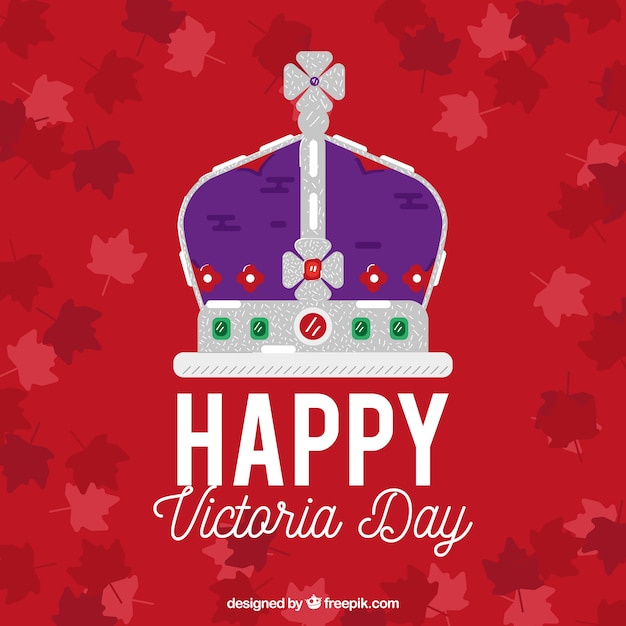 Red background with victoria day wreath