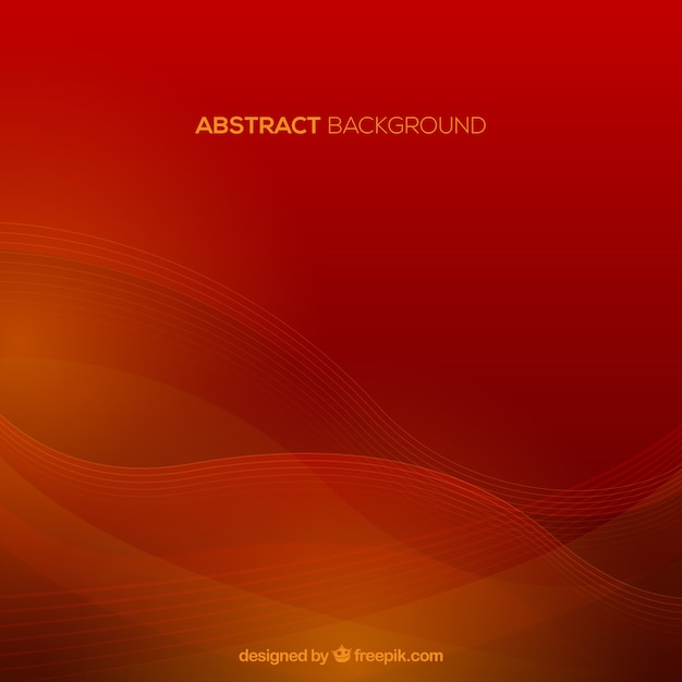Red background with wavy forms