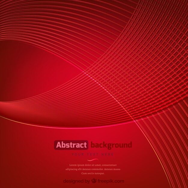 Red background with wavy lines