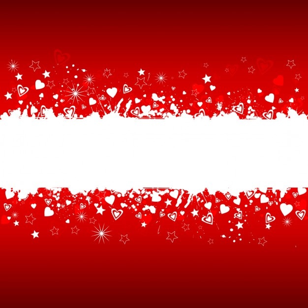 Free vector red background with white hearts