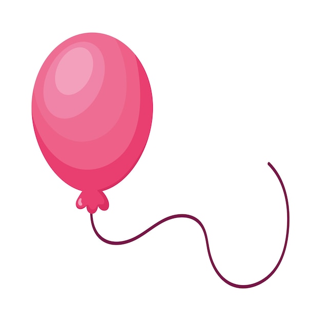 Free vector red balloon helium floating