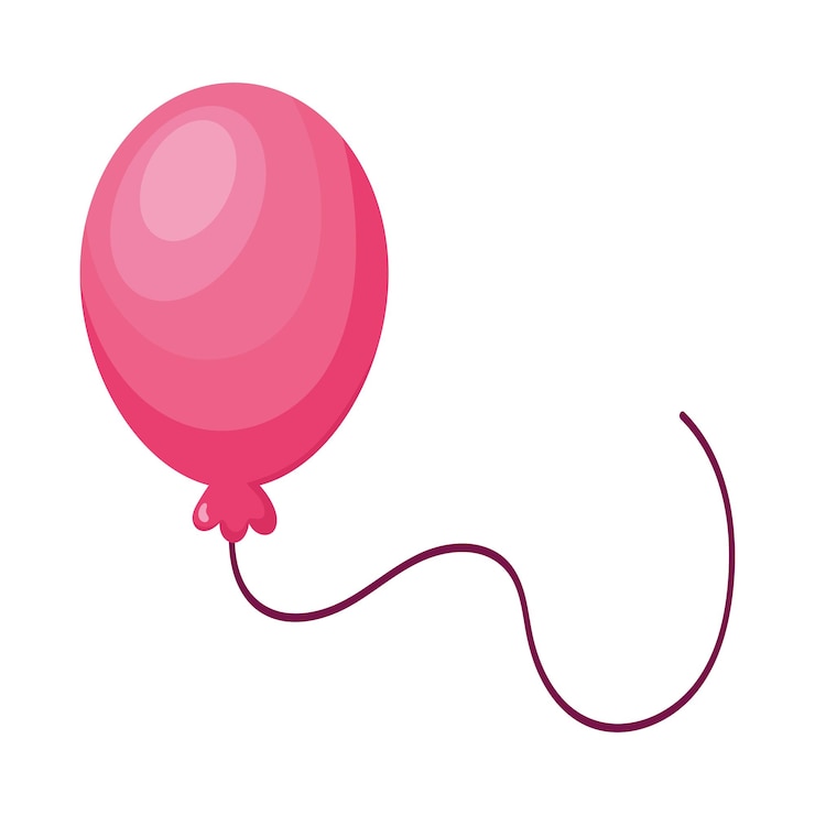 Free Vector red balloon helium floating