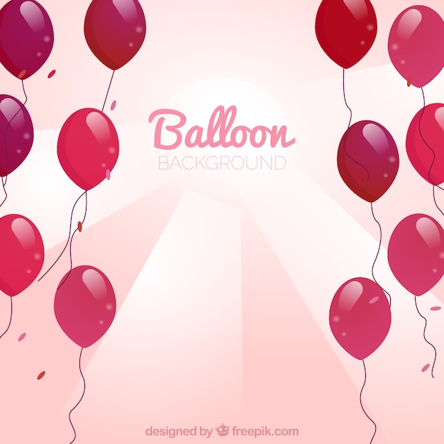 Red balloons background to celebrate