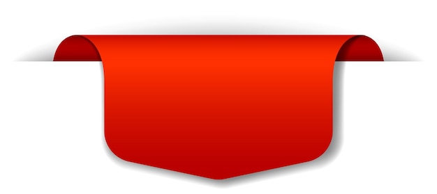 Бесплатное векторное изображение Красный баннер на белом фоне