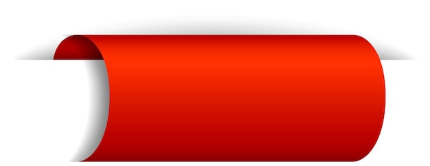 Free vector red banner design on white background