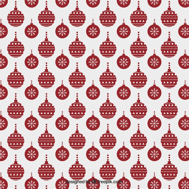 Free vector red baubles pattern