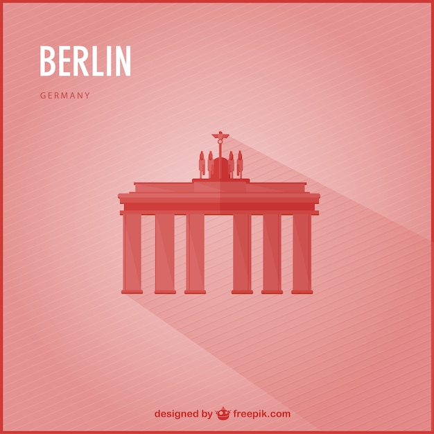 Free vector red berlin background