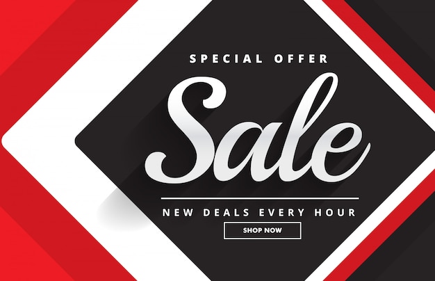 red black awesome sale banner template design for promotion