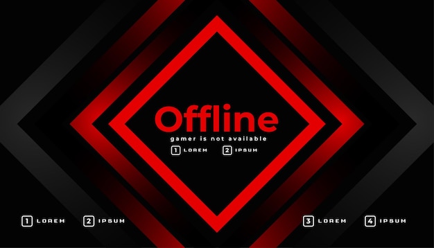 Red and black dark gaming banner design