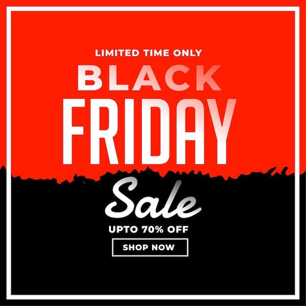 Red and black friday sale banner design