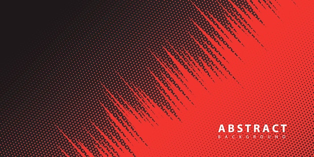 Free vector red and black halftone background