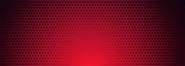 Red and black halftone pattern banner background