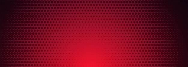 Red and black halftone pattern banner background