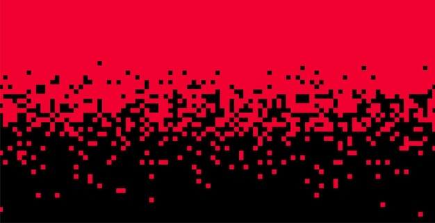 Free vector red and black mosaic pixel gradient background