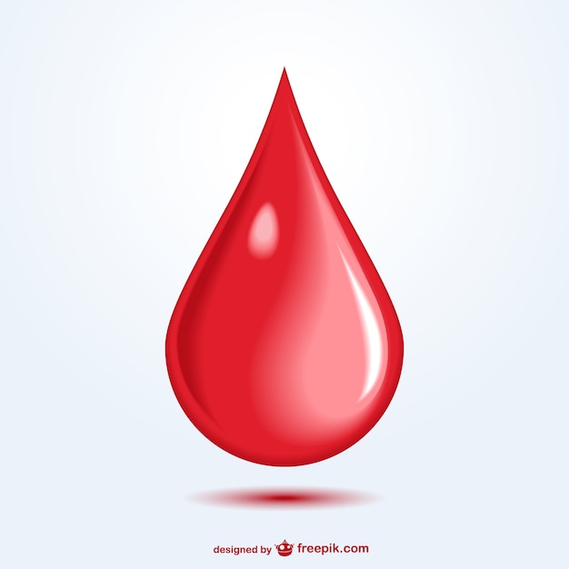 Free vector red blood drop