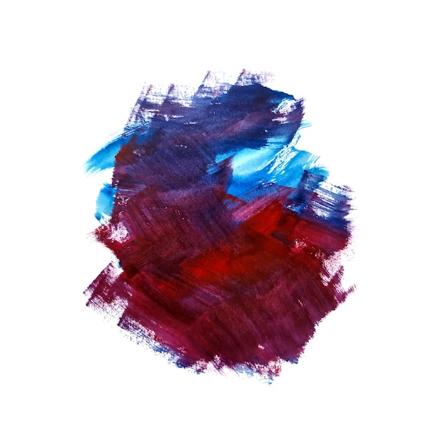 Fondo di disegno dell'acquerello del colpo di pennello colorato rosso e blu