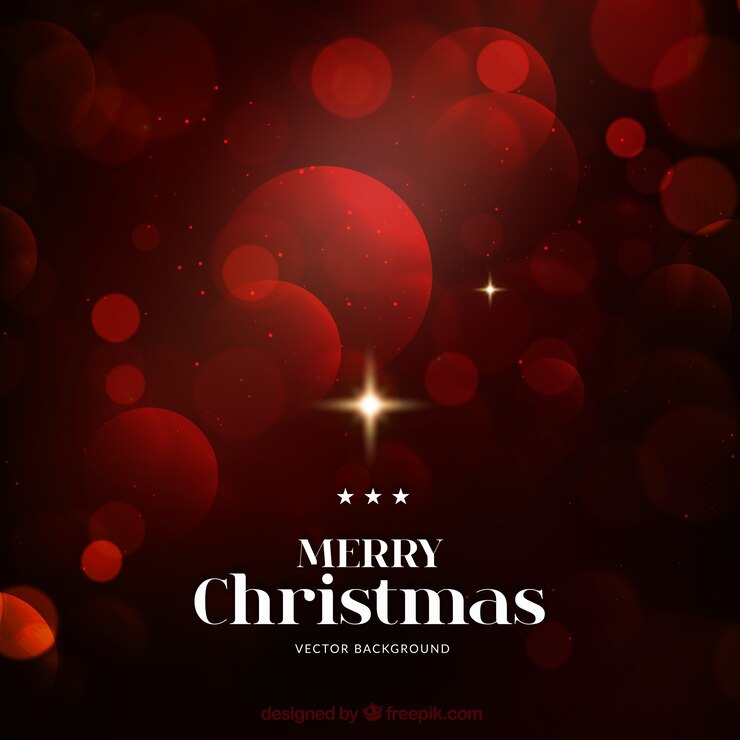 Free Vector red bokeh christmas background