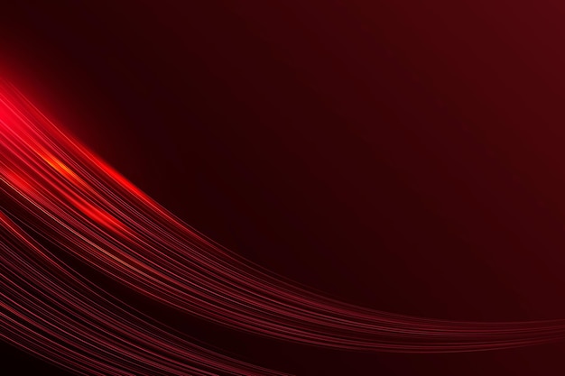 Red border vector flowing neon wave background