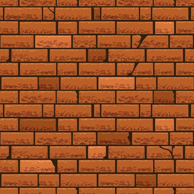 Red brick wall seamless background.