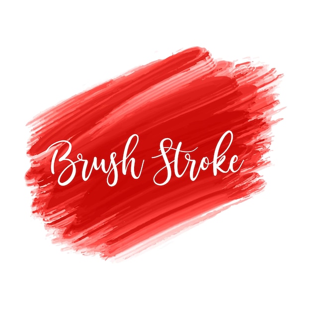 Red brush stroke watercolor design