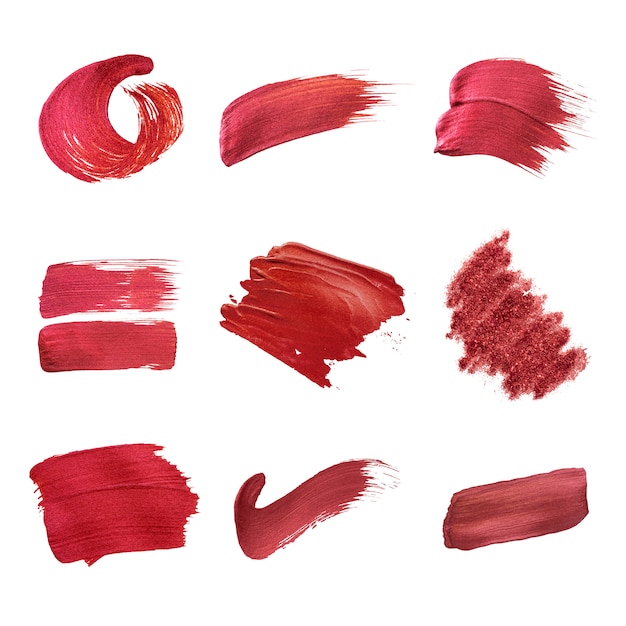 Red brush strokes collection