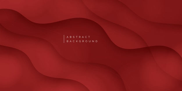 red business abstract banner background with fluid gradient wavy shapes vector design post