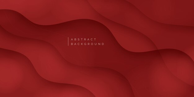 流体グラデーション波状形状ベクトル デザイン ポストと赤いビジネス抽象的なバナーの背景