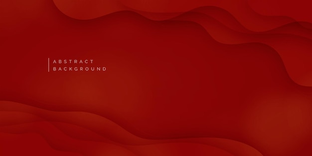 Free vector red business abstract banner background with fluid gradient wavy shapes vector design post