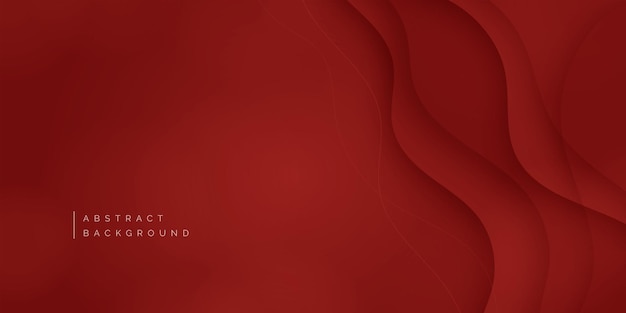 Free vector red business abstract banner background with fluid gradient wavy shapes vector design post