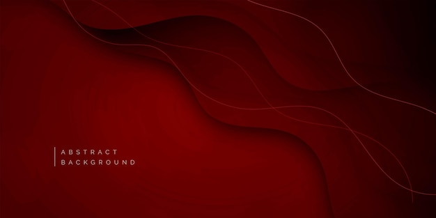 Free vector red business abstract banner background with fluid gradient wavy shapes vector design post